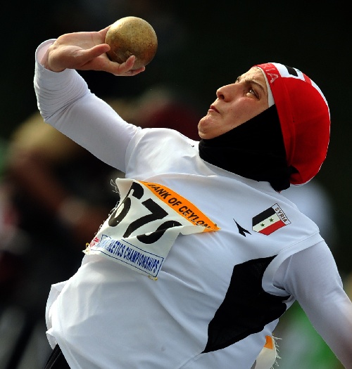 叙利亚选手在跑步比赛中展现速度